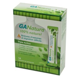 GANATURA 100% Naturel 14 Sachets de Granulés - Brûlures d' Estomac, Digestion difficile, Maux d' Estomac, Hyperacidité Gastrique