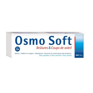 OSMO SOFT Brûlures et Coups de Soleil Gel 50g - Apaise, Réduit la Rougeur, Réhydrate, Favorise la Cicatrisation