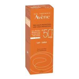 AVENE SOLAIRE - Lait SPF50+ Très Haute Protection - Sans Effet Blanc 100ml