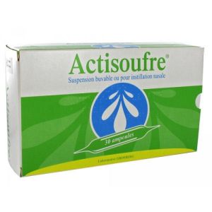 Actisoufre 30 ampoules pour suspension buvable ou pour instillation nasale