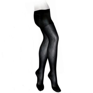 VEINAX Fantaisie Collant Noir Grands Losanges - Contention Femme Classe 2, 15-20 mmHg / 20-27 hPa