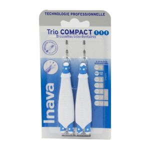 INAVA  Brossettes TRIO COMPACT 1 1 1 - 0.8mm ISO1 - 2 Manches + 6 Brossettes