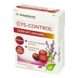 CYS CONTROL 36mg 20 Gélules - Complément Alimentaire Aidant à Traiter les Infections Urinaires