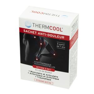 THERMCOOL Anti Douleur 10 Sachets Gel de 5ml - Action 3 en 1 - Effet Thermique