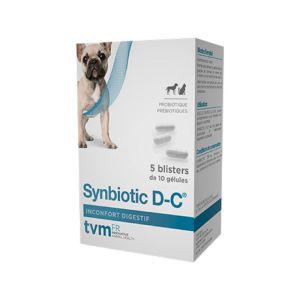 SYNBIOTIC D C 50 Gélules - Inconfort Digestif - Chat, Chien