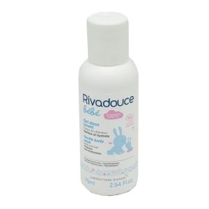 RIVADOUCE BEBE BIO Gel Doux Lavant 75ml - Corps, Cheveux, Cuir Chevelu du Nourrisson