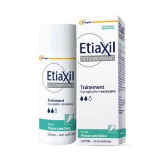 ETIAXIL Détranspirant Traitement Pieds Peaux Sensibles 100ml - Transpiration Excessive