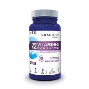 GRANIONS PILULIERS Défenses Immunitaires 90 Comprimés - 22 Vitamines, Minéraux et Plantes