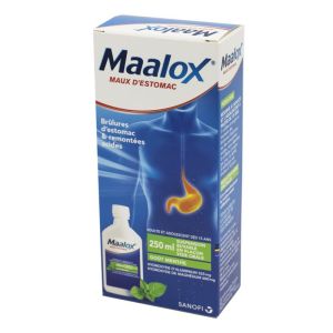 Maalox Menthe , suspension buvable - Flacon 250ml