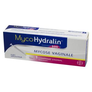 MycoHydralin 500 mg, 1 comprimé vaginal avec applicateur