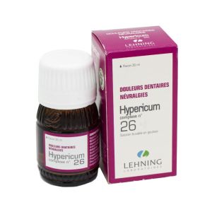 Lehning Hypericum complexe N°26  douleurs dentaires névralgies - 30 ml