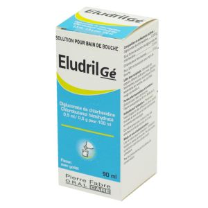 Eludril bain de bouche - Flacon 90 ml + gobelet