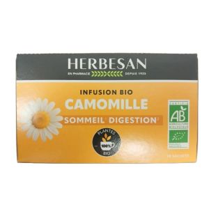 HERBESAN BIO CAMOMILLE 20 Sachets de 1.5g - Sommeil Serein, Digestion