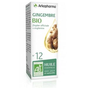 ARKOESSENTIEL BIO Gingembre n°12 - Fl/5ml - Huile Essentielle 100% Pure et Naturelle