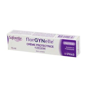 SAFORELLE Florgynelle 15ml - Crème Protectrice de la Flore Intime, Soin Vulvaire - Aux Probiotiques