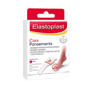 ELASTOPLAST COR 8 Pansements Adhésifs à l' Acide Salicylique - 6.8 x 1.9 cm