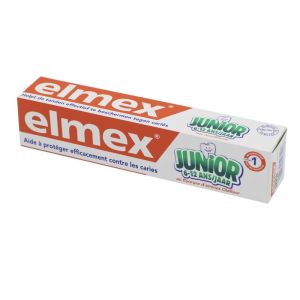 ELMEX JUNIOR 6 à 12 Ans - Dentifrice Aidant à Protéger Efficacement contre les Caries - Au Fluorure