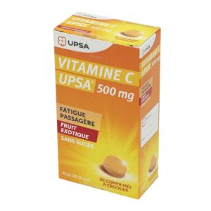 Vitamine C Upsa 500 mg, Fruit exotique - 30 comprimés à croquer
