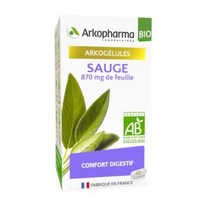 ARKOGELULES BIO Sauge 870mg de feuille - Bte/45 - Confort Digestif