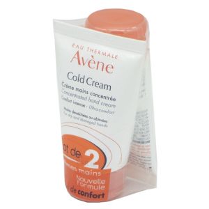 AVENE COLD CREAM Lot de 2 Crèmes Mains Concentrées 2x 50ml - Mains Desséchées ou Abîmées