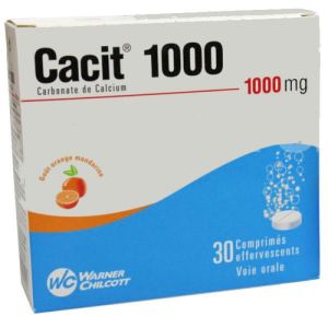 CACIT 1000 mg, 30 comprimés effervescents