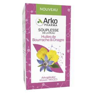 ARKOGELULES Huiles de Bourrache et Onagre - Bte/180 - Souplesse de la Peau