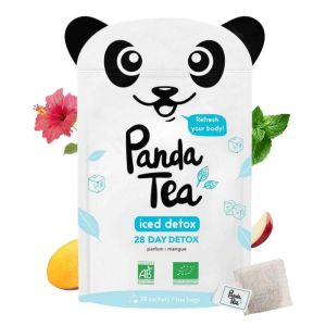 PANDA TEA ICED TEA DETOX Mangue 28 Sachets - Détoxification et Hydratation de l' Organisme