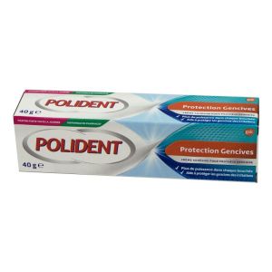 POLIDENT Protection Gencives - Crème Fixative pour Appareil/Prothèse Dentaire - T/40g