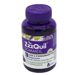 ZZZQUIL SOMMEIL 60 Gommes Arôme Fruit des bois - Complément Alimentaire Aidant à  s' Endormir Vite