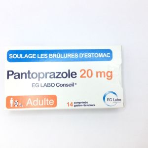Pantoprazole 20 mg EG labo , Soulage les Brûlures d'Estomac , 14 comprimés gastro-résistants , 3400921797763