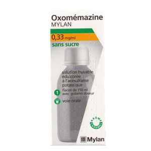 Oxomémazine Mylan solution buvable, sans sucre - Flacon 150ml