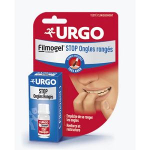 URGO FILMOGEL Stop Ongles Rongés - Solution 2 en 1 - Dès 3 ans - Fl/9ml