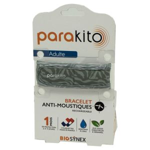 PARAKITO Bracelet GRAPHIC CAMOUFLAGE - Bracelet Anti Moustiques Rechargeable - Aux Huiles Essentielles - Bte/1