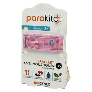 PARAKITO JUNIOR Bracelet SIRENE - Bracelet Anti Moustiques Rechargeable - Enfant + 3 Ans - Bte/1