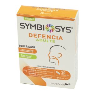 SYMBIOSYS DEFENCIA Adulte 30 Gélules - Double Action : Immunité, Energie