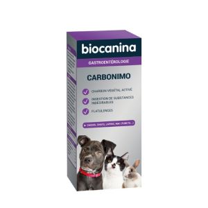 CARBONIMO 100ml - Ingestion de Substances Indésirables, Flatulences - Chien, Chat, Lapin, Furet, NAC