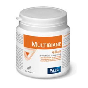MULTIBIANE 120 Gélules - Ré-équilibre de l' Alimentation - 11 Vitamines, 5 Minéraux