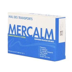 Mercalm comprimé pelliculé sécable - mal des transports