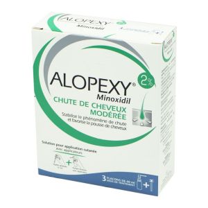 Alopexy 2% solution cutanée - 3 Flacons de 60 ml