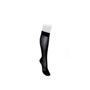 VEINAX Fantaisie Mi-Bas Noir Grands Losanges (Chaussette) de Contention Femme Classe 2 - 15-20 mmHg