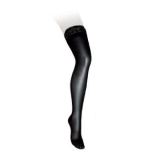 VEINAX Transparent Noir Bas Autofixant de Contention Femme Classe 2 - 15-20 mmHg / 20-27 hPa