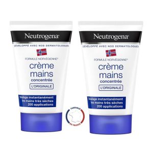 NEUTROGENA Crème Mains Concentrée l' Originale Lot de 2x 75ml - Formule Norvégienne Mains très Sèches