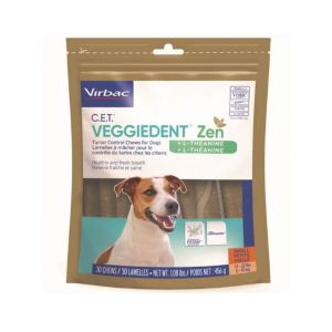 VEGGIEDENT Zen S Chien de 5 à 10kg - 15 Lamelles à Mâcher - Mauvaise Haleine + Stress