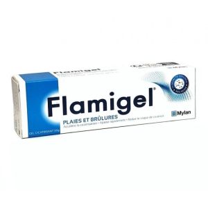 FLAMIGEL Gel Cicatrisant pour Brûlures Superficielles, Petites Coupures, Plaies Mineures, Coups de Soleil