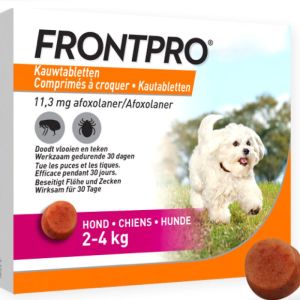 FRONTPRO 11mg chien de 2 à 4 kg antiparasitaire voie orale 3 cp à croquer