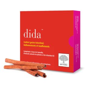 DIDA 60 Comprimés - Complément Alimentaire à Visée Intestinale - Ballonnement, Flatulence