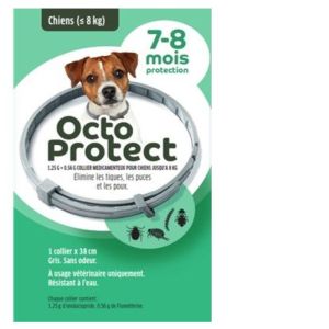 OCTOPROTECT - 1 Collier pour Chiens jusqu'à 8kg