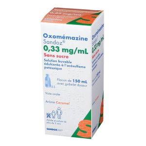 Oxomémazine Sandoz solution buvable, sans sucre - Flacon 150ml
