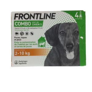 FRONTLINE COMBO Spot On CHIEN S (2 à 10kg) 4 Pipettes de 0.67ml - Anti Parasitaires