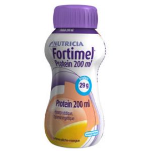 FORTIMEL PROTEIN Pêche Mangue 200ml HP/HE - Complément Nutritionnel Hyper Protidique et Hyper Energé